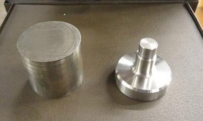 A roll end manufactured from stock material.