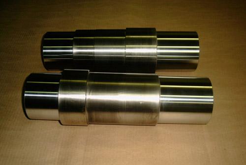 Shafts hard chrome plated and finish ground to size.