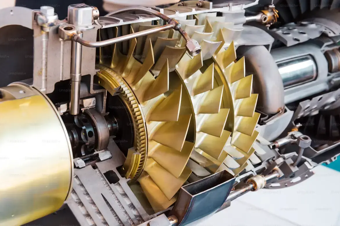 A compressor wheel plated and balanced.