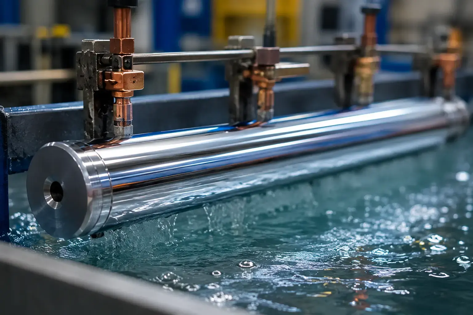 A corrosion-resistant coating on an industrial component.